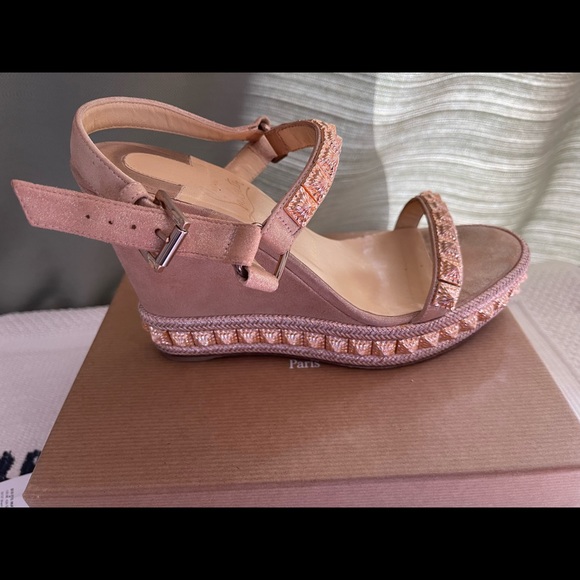 This has been sold- Beautiful, pre loved Christian Louboutin platform wedges - Picture 7 of 12
